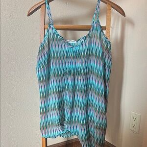 Maurices Blue and Green Patterned Camisole